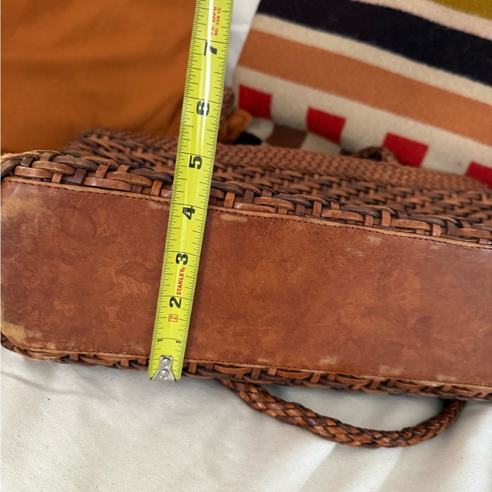 Woven Leather Tote Bag in Brown - Picture 12 of 12